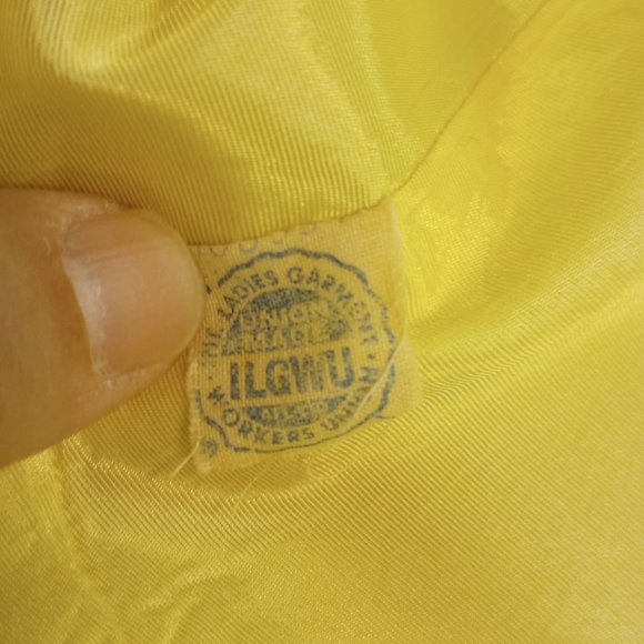 Vintage Yellow Wool Coat, Size 8-10 - Picture 6 of 9